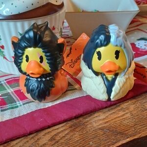 Disney Villains Duck Toy Set - Black, White, Orange